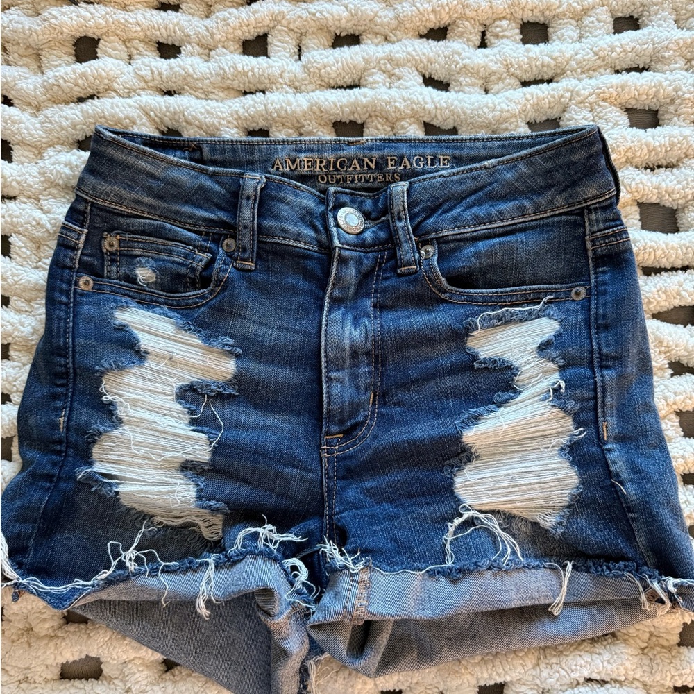 American Eagle Outfitters Blue Denim Jean Shorts